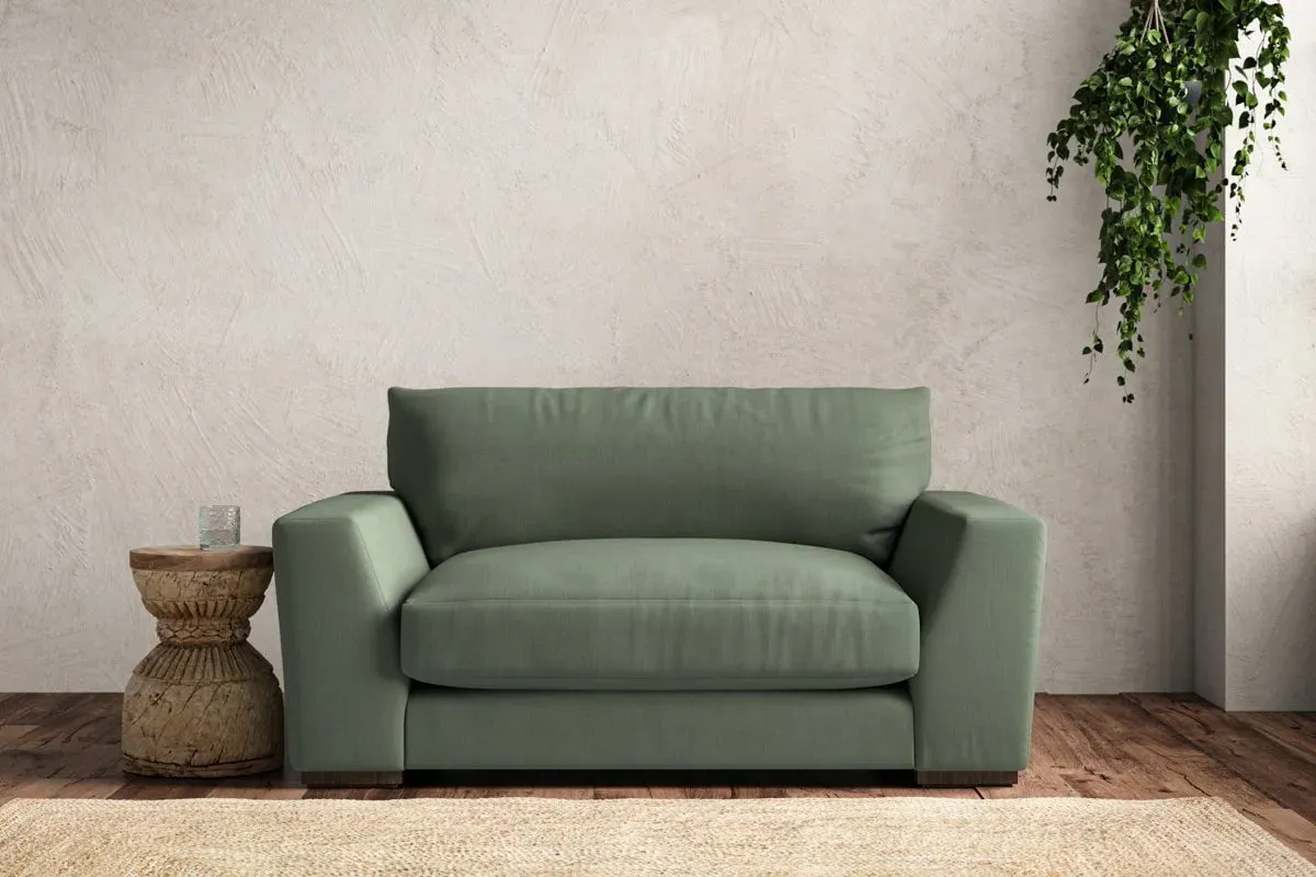 Guddu Love Seat - Jade, Brera Linen