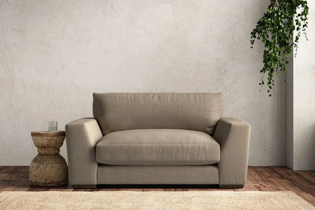 Guddu Love Seat - Pebble, Brera Linen