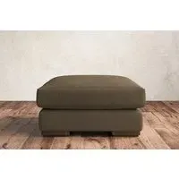 Guddu Medium Dining Footstool - Chestnut, Brera Linen