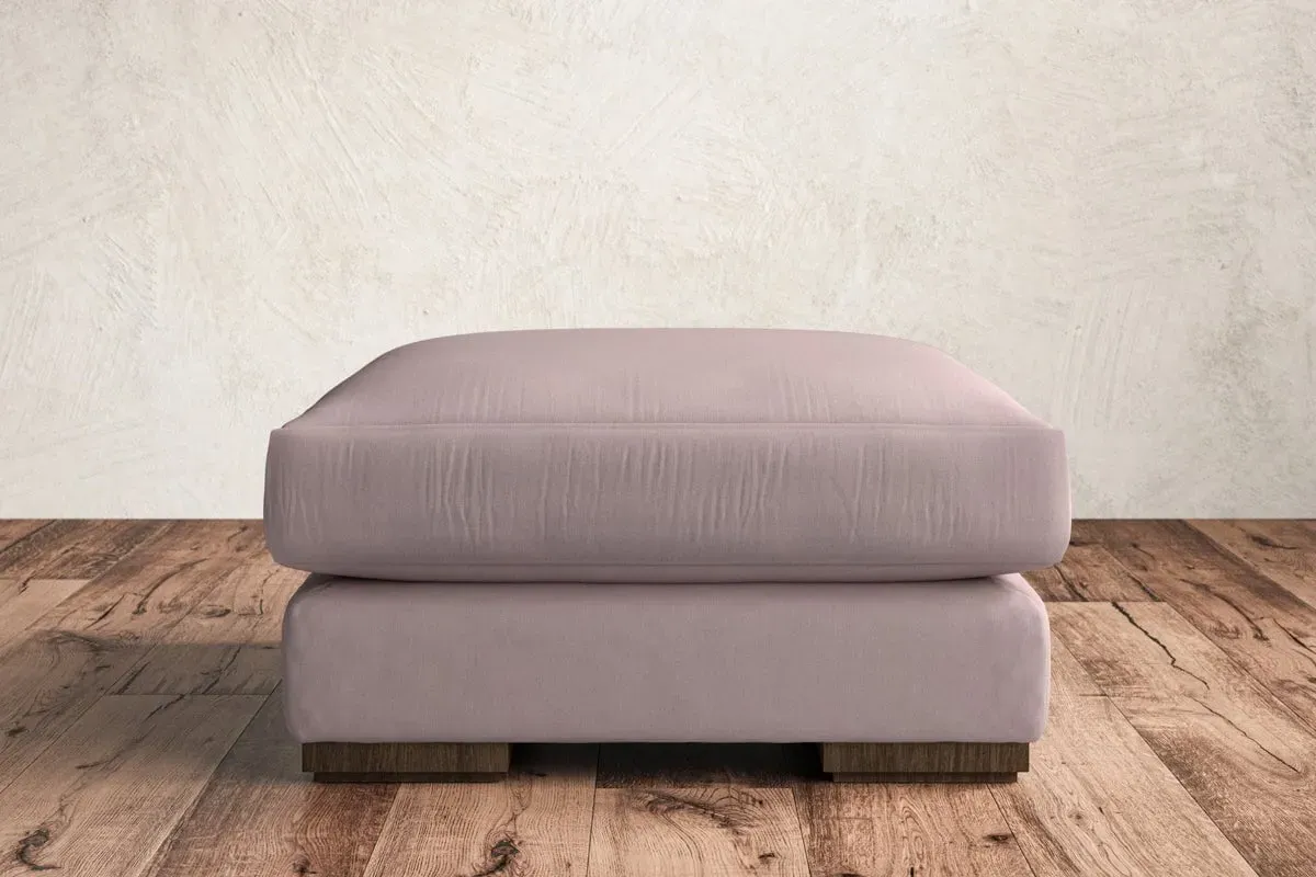Guddu Medium Dining Footstool - Lavender, Recycled Cotton