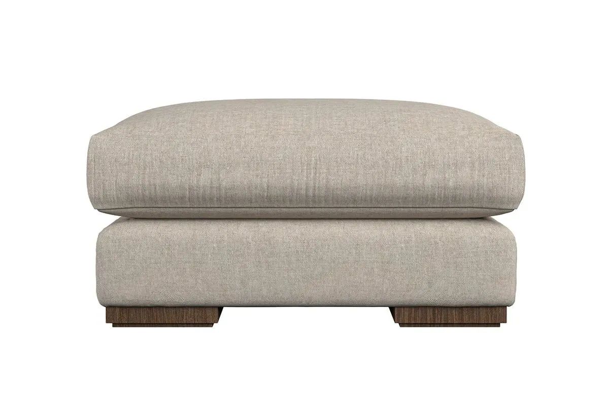 Guddu Medium Dining Footstool - Natural, Brera Linen