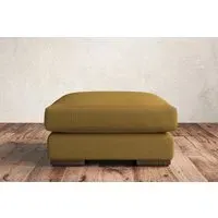 Guddu Medium Dining Footstool - Ochre, Recycled Cotton