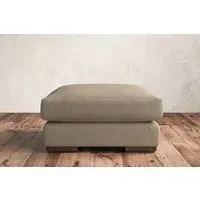 Guddu Medium Dining Footstool - Pebble, Brera Linen