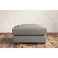 Guddu Medium Dining Footstool - Smoke, Brera Linen