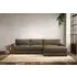 Guddu Medium Left Hand Chaise Sofa - Chestnut, Linen