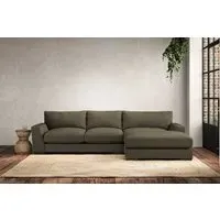 Guddu Medium Left Hand Chaise Sofa - Fatigue, Recycled Cotton
