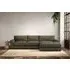 Guddu Medium Left Hand Chaise Sofa - Fatigue, Recycled Cotton