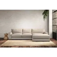 Guddu Medium Left Hand Chaise Sofa - Natural, Recycled Cotton