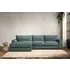 Guddu Medium Right Hand Chaise Sofa - Airforce, Recycled Cotton