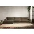 Guddu Right Hand Chaise Sofa - Chestnut, Linen