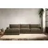 Guddu Right Hand Chaise Sofa - Chestnut, Linen