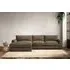 Guddu Right Hand Chaise Sofa - Chestnut, Linen