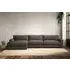 Guddu Right Hand Chaise Sofa - Granite, Linen