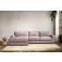 Guddu Right Hand Chaise Sofa Medium - Lavender, Recycled Cotton