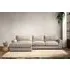 Guddu Right Hand Chaise Sofa Medium - Natural, Recycled Cotton