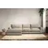 Guddu Right Hand Chaise Sofa Medium - Stone, Recycled Cotton