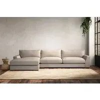 Guddu Right Hand Chaise Sofa - Natural, Cotton