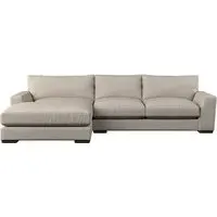 Guddu Right Hand Chaise Sofa - Natural, Linen