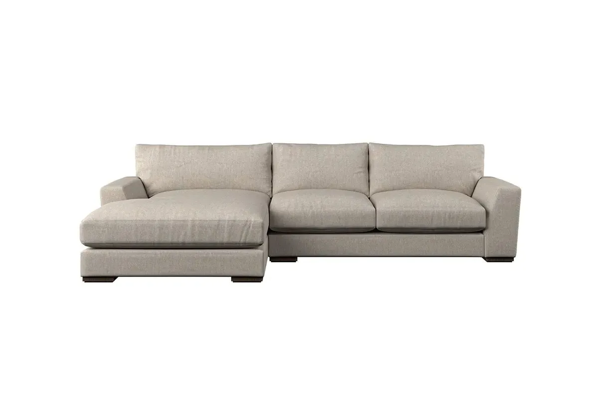 Guddu Right Hand Chaise Sofa - Natural, Linen