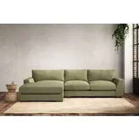 Guddu Right Hand Chaise Sofa - Sage, Linen