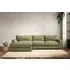 Guddu Right Hand Chaise Sofa - Sage, Linen