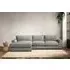 Guddu Right Hand Chaise Sofa - Smoke, Linen