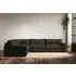 Guddu Right Hand Corner Sofa - Espresso, Linen