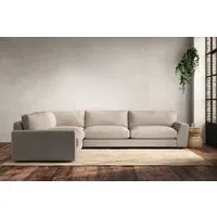 Guddu Right Hand Corner Sofa - Natural, Cotton