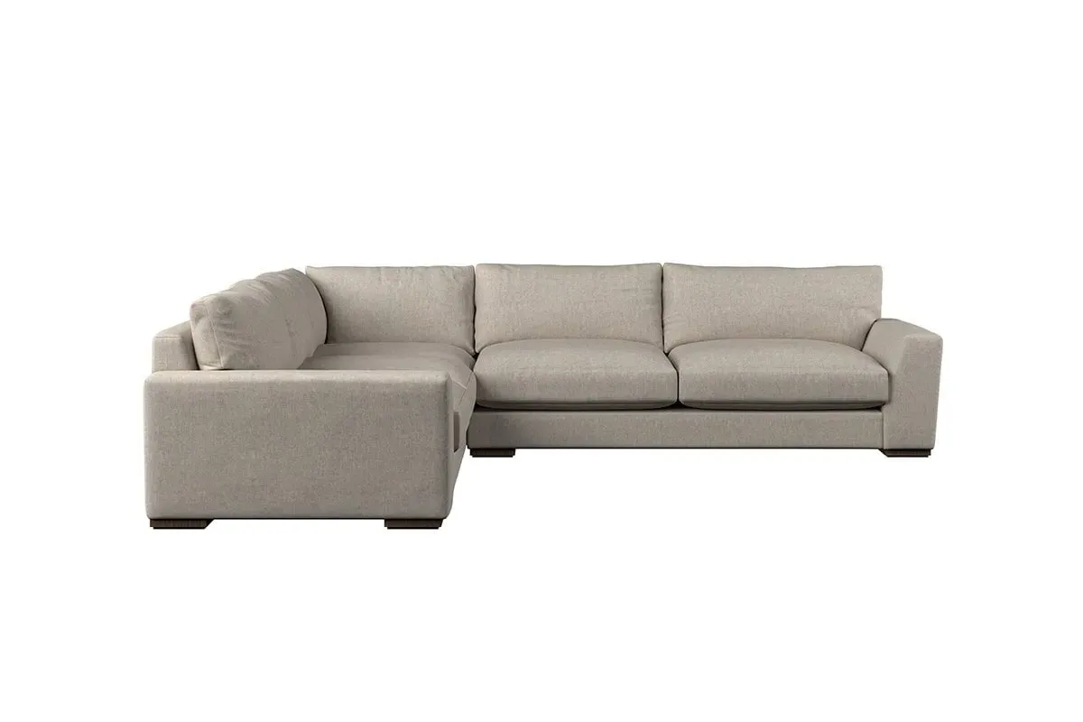 Guddu Right Hand Corner Sofa - Natural, Linen