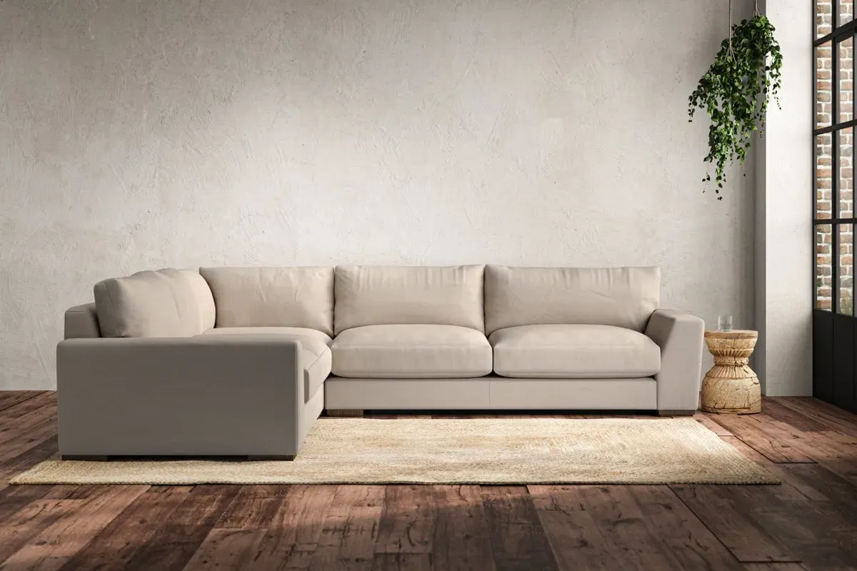 Guddu Right Hand Corner Sofa - Natural, Recycled Cotton