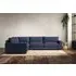 Guddu Right Hand Corner Sofa - Navy, Recycled Cotton