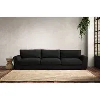 Guddu Super Grand Sofa - Charcoal, Brera Linen