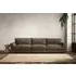 Guddu Super Grand Sofa - Chestnut, Brera Linen