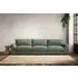 Guddu Super Grand Sofa - Jade, Brera Linen
