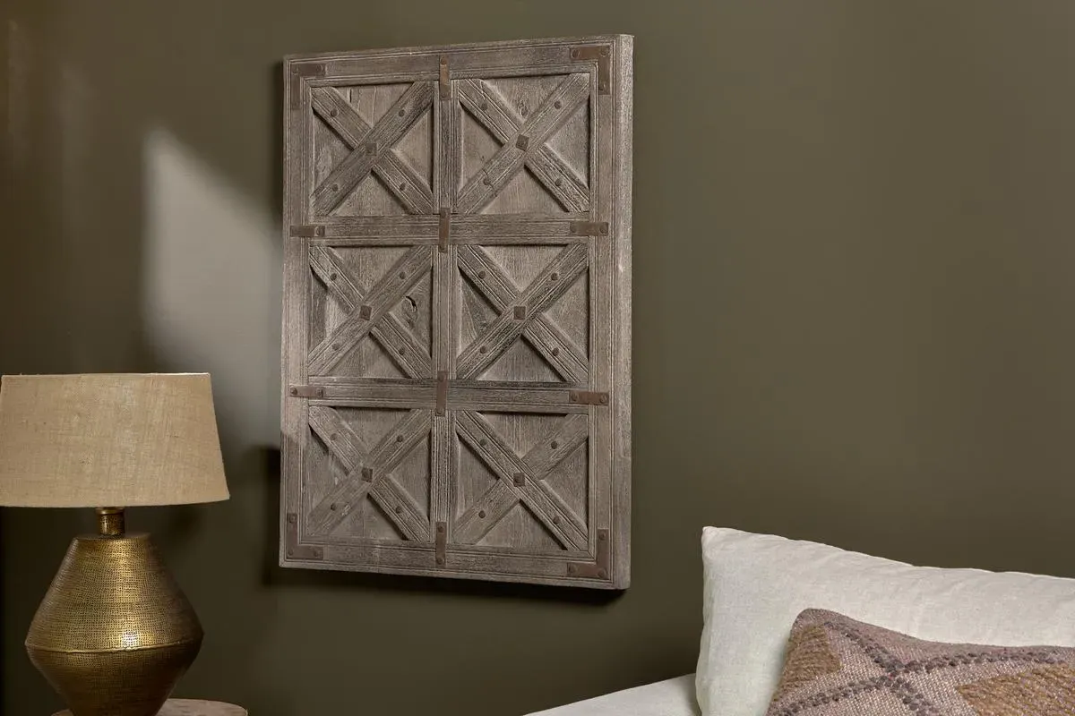 Gurdisha Reclaimed Wood Wall Art - Natural image