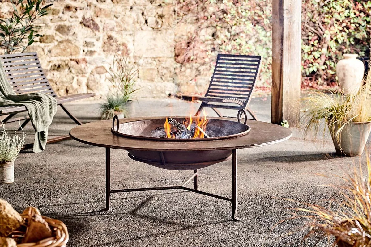 Halali Kadai Fire Bowl & Surround - Rust, Iron product