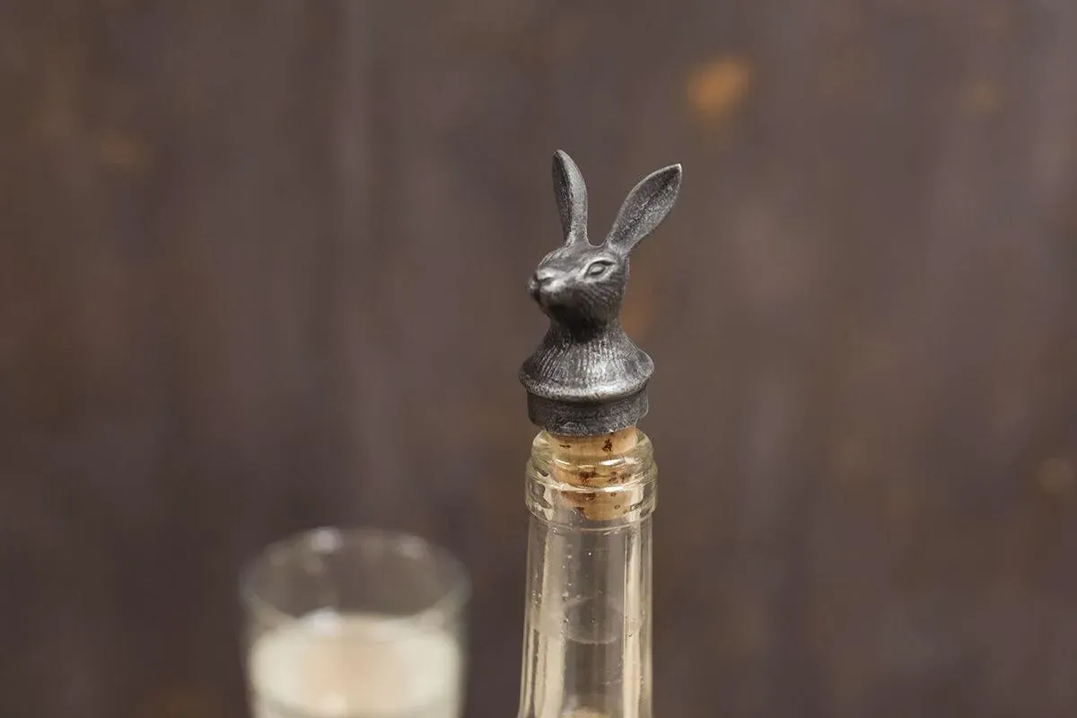 Hare Bottle Stopper - Antique Iron image
