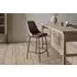 Harsha Leather Counter Dining Chair - Chocolate Brown