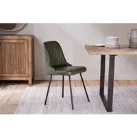 Harsha Leather Dining Chair - Rich Green