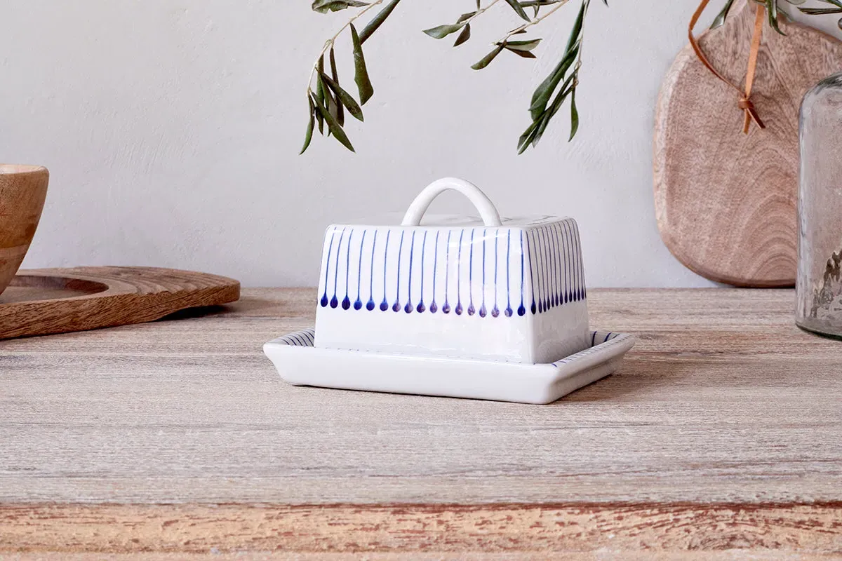 Iba Butter Dish - Indigo image