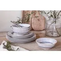 Iba Dinnerware Set of 12 - Indigo