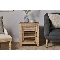 Ibo Reclaimed Slatted Storage Cabinet - Natural