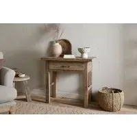 Ibo Reclaimed Wood 1 Drawer Console Table - Natural