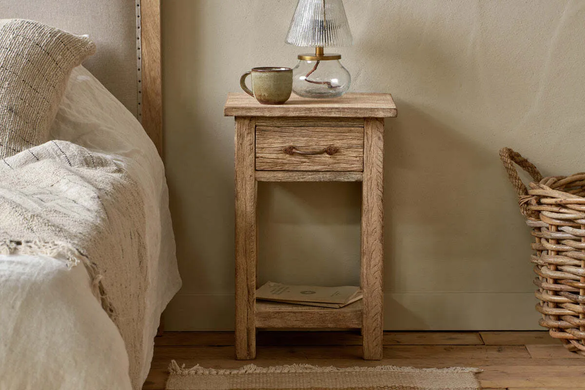 Ibo Bedside Table - Natural, Reclaimed Wood product