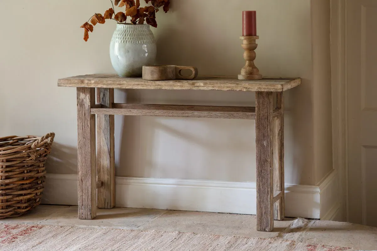 Ibo Reclaimed Wood Console Table - Natural image