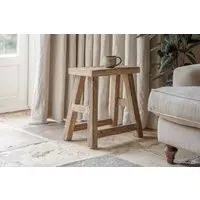 Ibo Reclaimed Wood Low Dining Stool - Natural