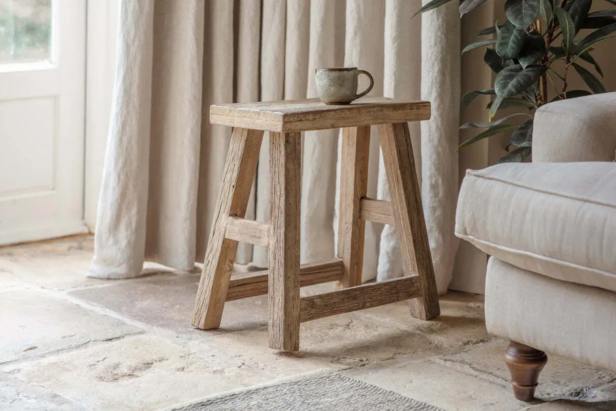 Ibo Low Stool - Natural, Reclaimed Wood product