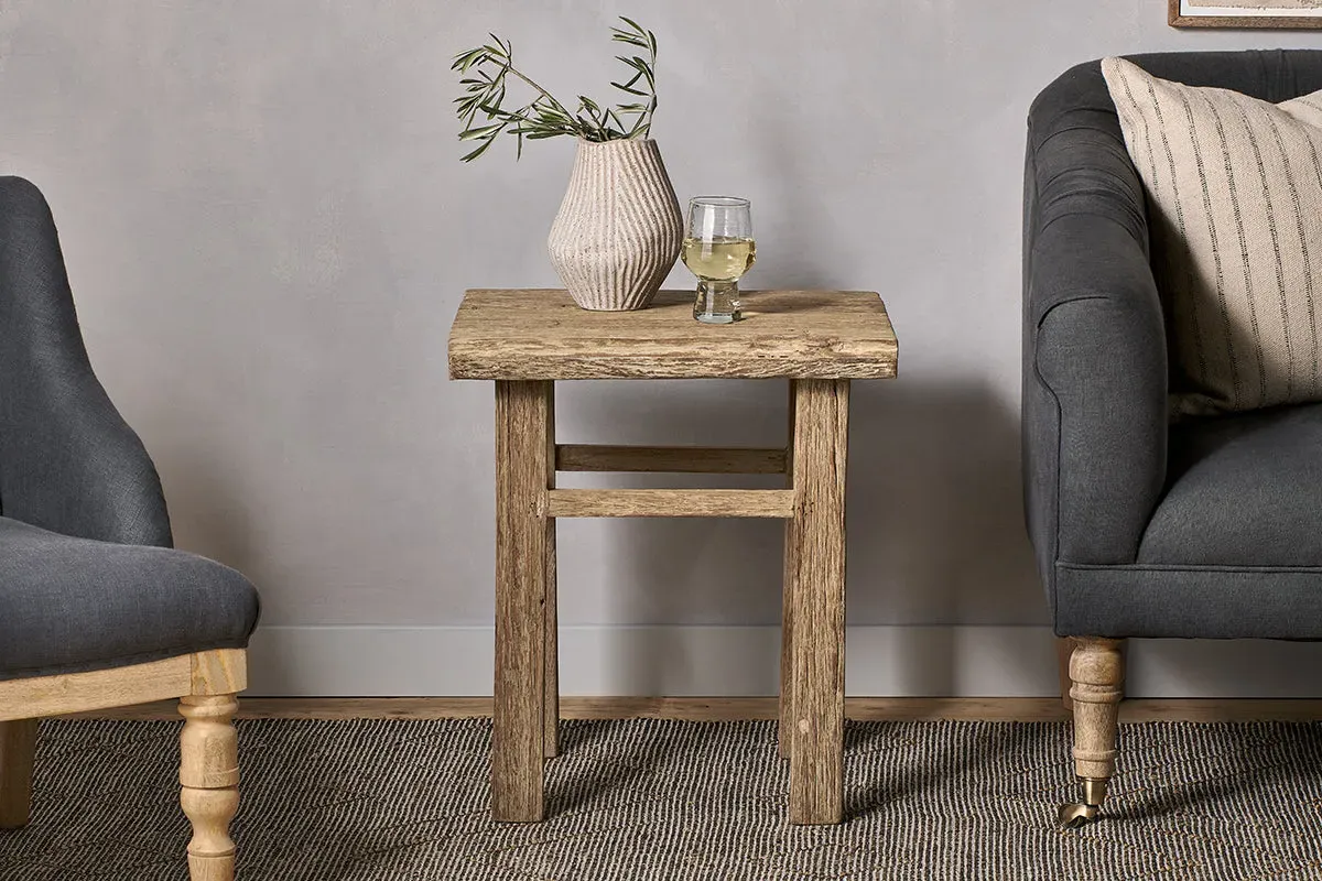 Ibo Reclaimed Wood Side Table - Natural image