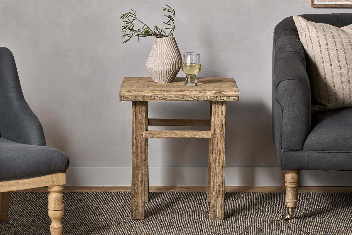 Ibo Side Table - Natural, Reclaimed Wood product