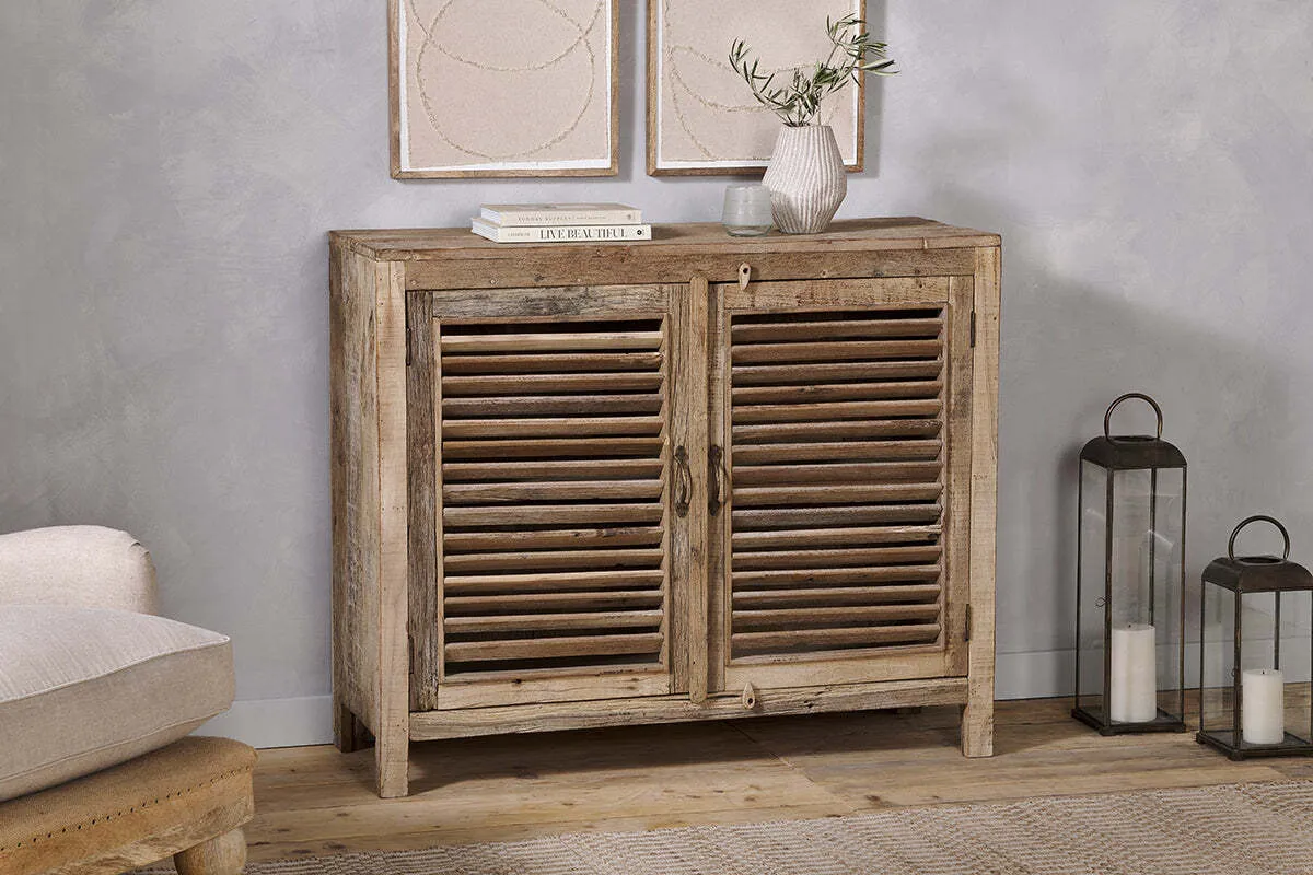 Ibo Reclaimed Wood Slatted Sideboard - Natural product